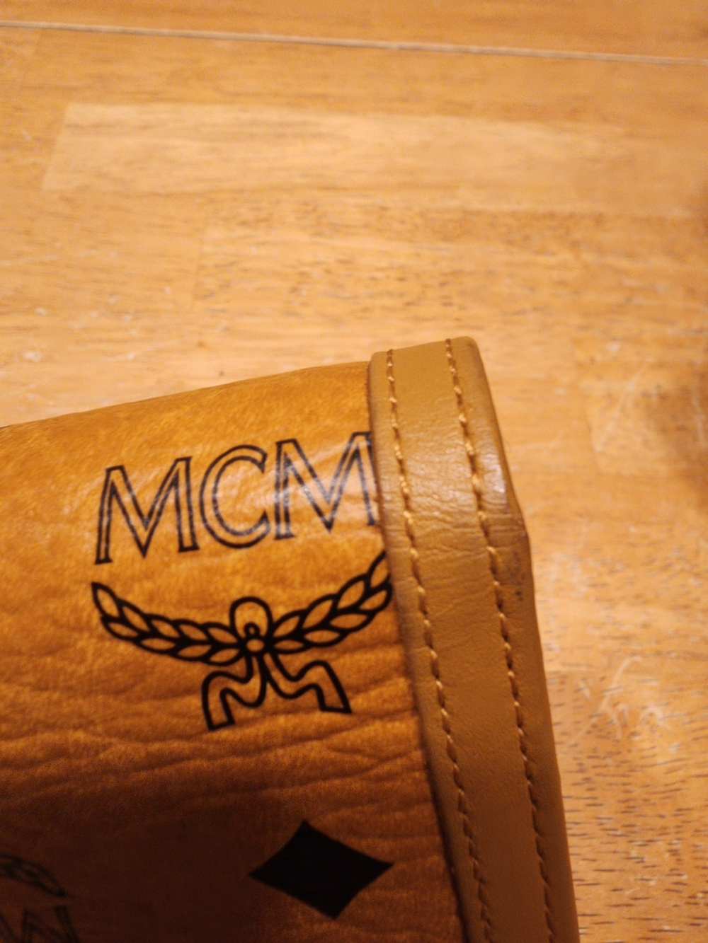 MCM Visetos Monogram Continental Trifold Wallet classic cognac brown - Picture 16 of 16